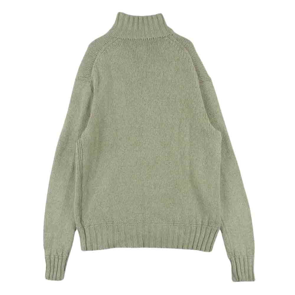 POLO RALPH LAUREN ポロ・ラルフローレン フラッグ ハイネック ニット セーター 中国製 グレイッシュベージュ系 M【中古】