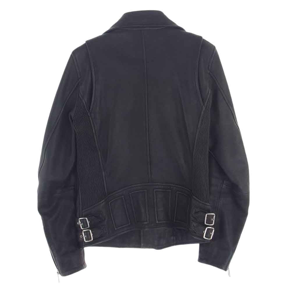 DIESEL ディーゼル TIMELESS タイムレス ラムレザー ダブル ライダース ジャケット ブラック系 S【中古】