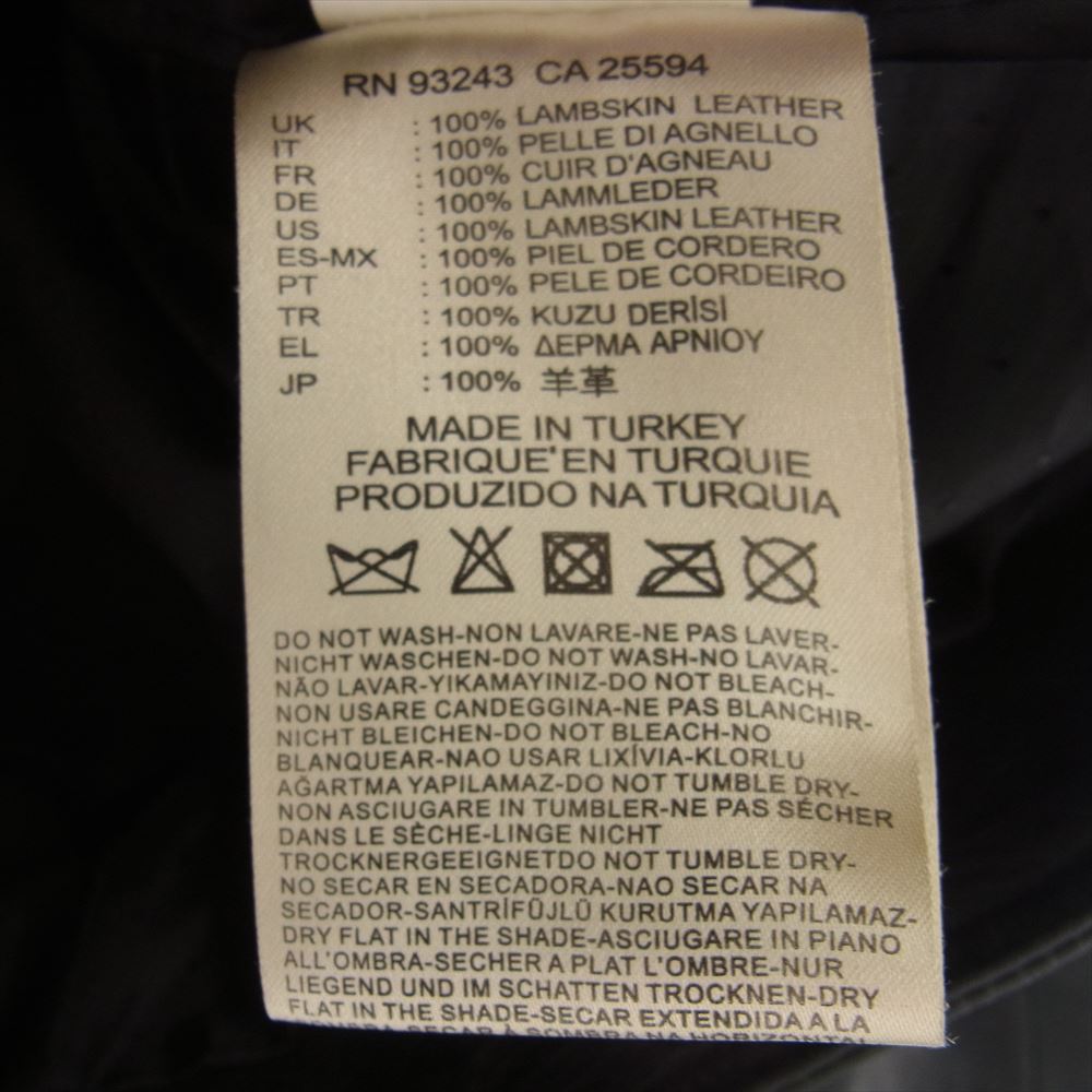 DIESEL ディーゼル TIMELESS タイムレス ラムレザー ダブル ライダース ジャケット ブラック系 S【中古】