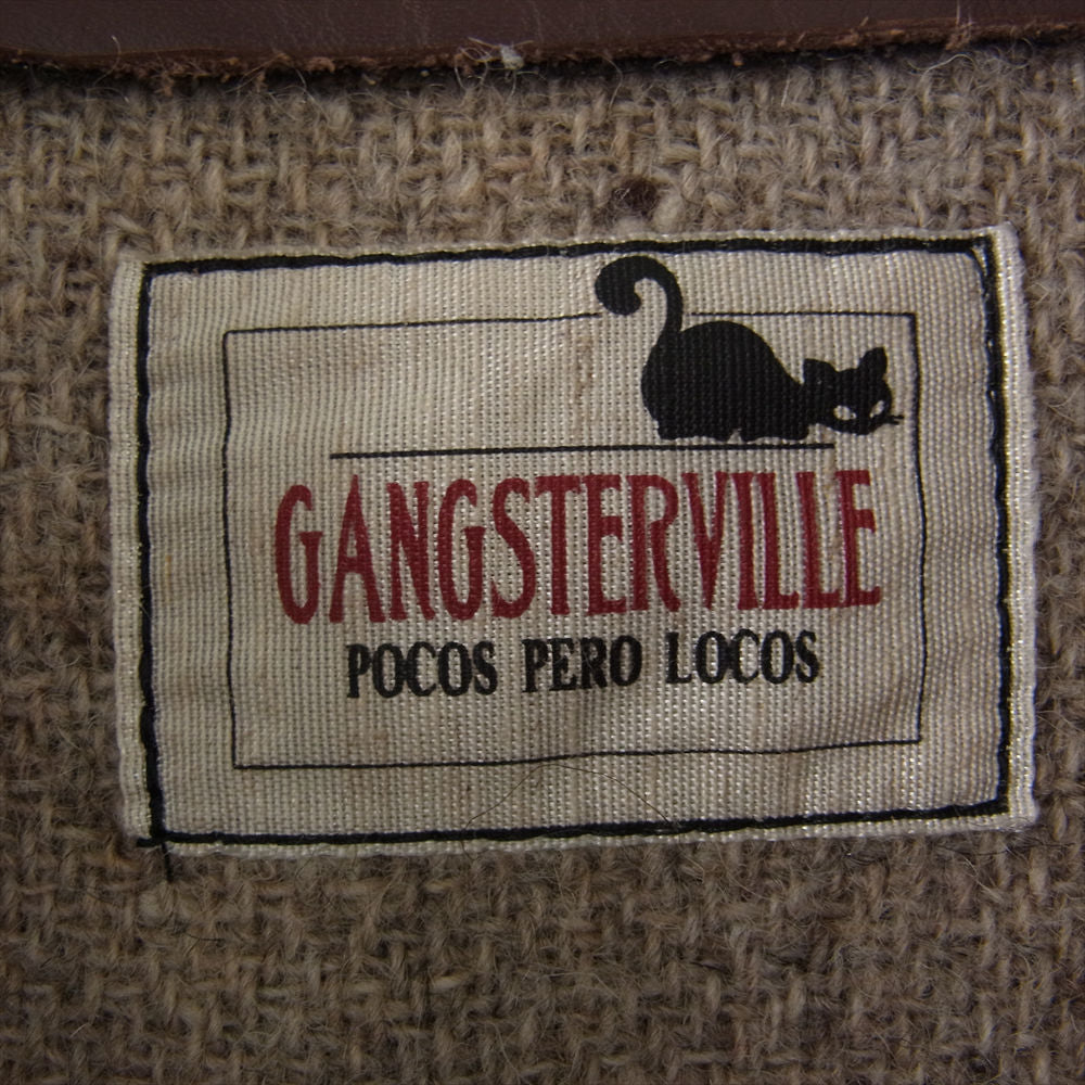 GANGSTERVILLE ギャングスタービル STAY SHARP G JACKET COW HIDE レザー ジャケット ブラウン系 M【中古】