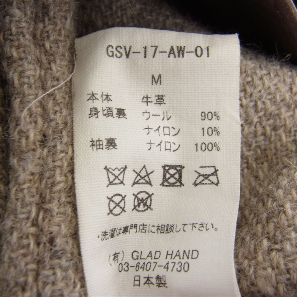 GANGSTERVILLE ギャングスタービル STAY SHARP G JACKET COW HIDE レザー ジャケット ブラウン系 M【中古】