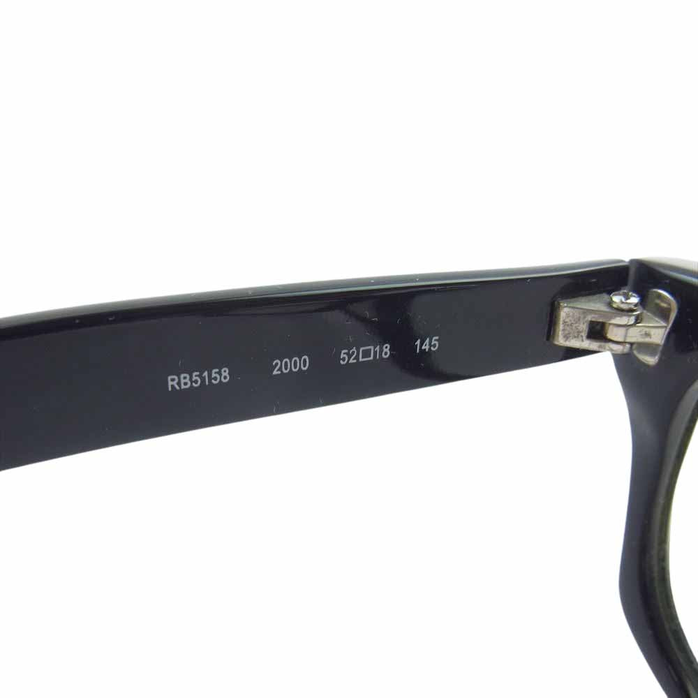 Ray-Ban レイバン RB5158 2000 眼鏡 サングラス アイウェア ブラック系 52□18　145【中古】