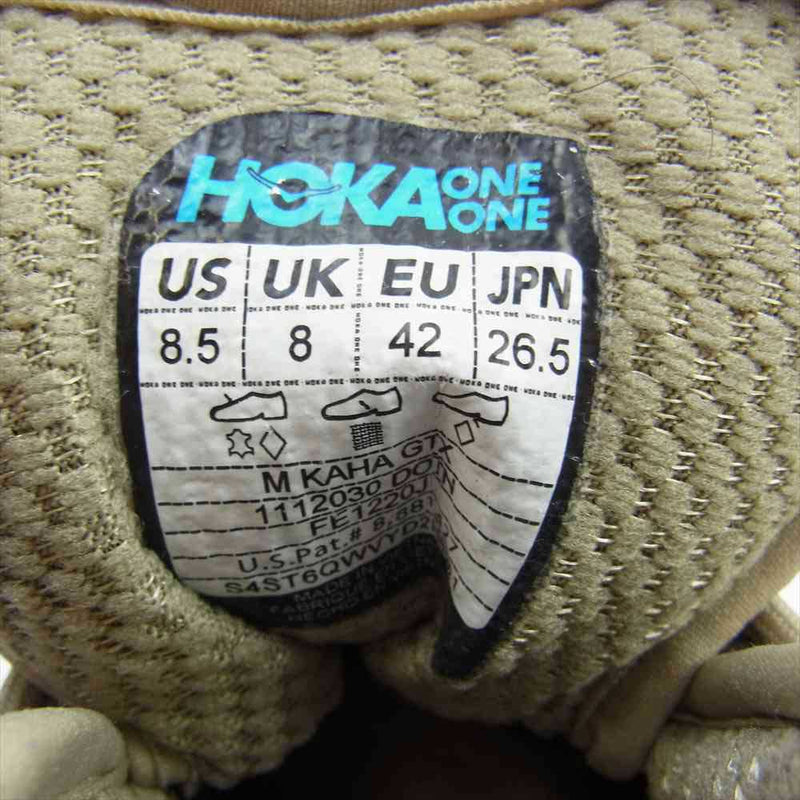 HOKA ONE ONE ホカ オネオネ 1112030 M KAHA GTX トレッキング シューズ スニーカー ベージュ系 US8.5【中古】