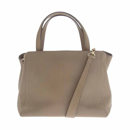 Valextra ヴァレクストラ TRIENNALE SMALL トリエンナーレ スモール 2WAY ショルダー ハンドバッグ バッグ ベージュ系【中古】
