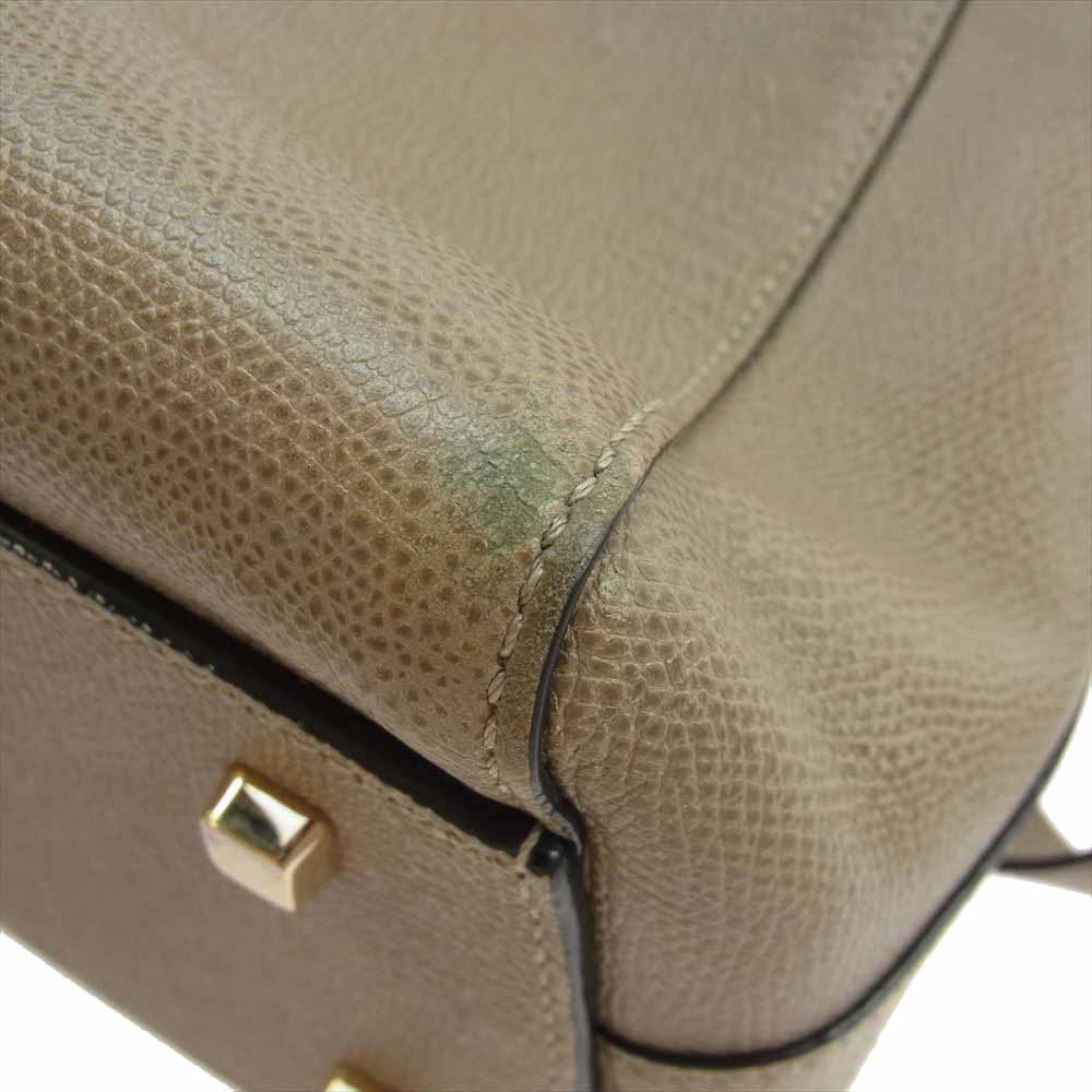 Valextra ヴァレクストラ TRIENNALE SMALL トリエンナーレ スモール 2WAY ショルダー ハンドバッグ バッグ ベージュ系【中古】