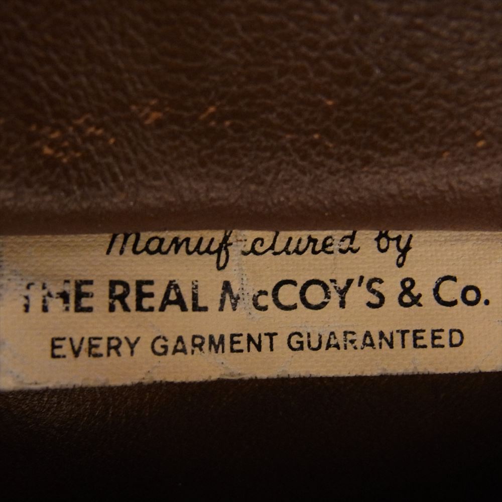 The REAL McCOY'S ザリアルマッコイズ 実名復刻 A-2 CABLE RAINCOAT ケーブル レインコート レザー ジャケット ブラウン系 34【中古】
