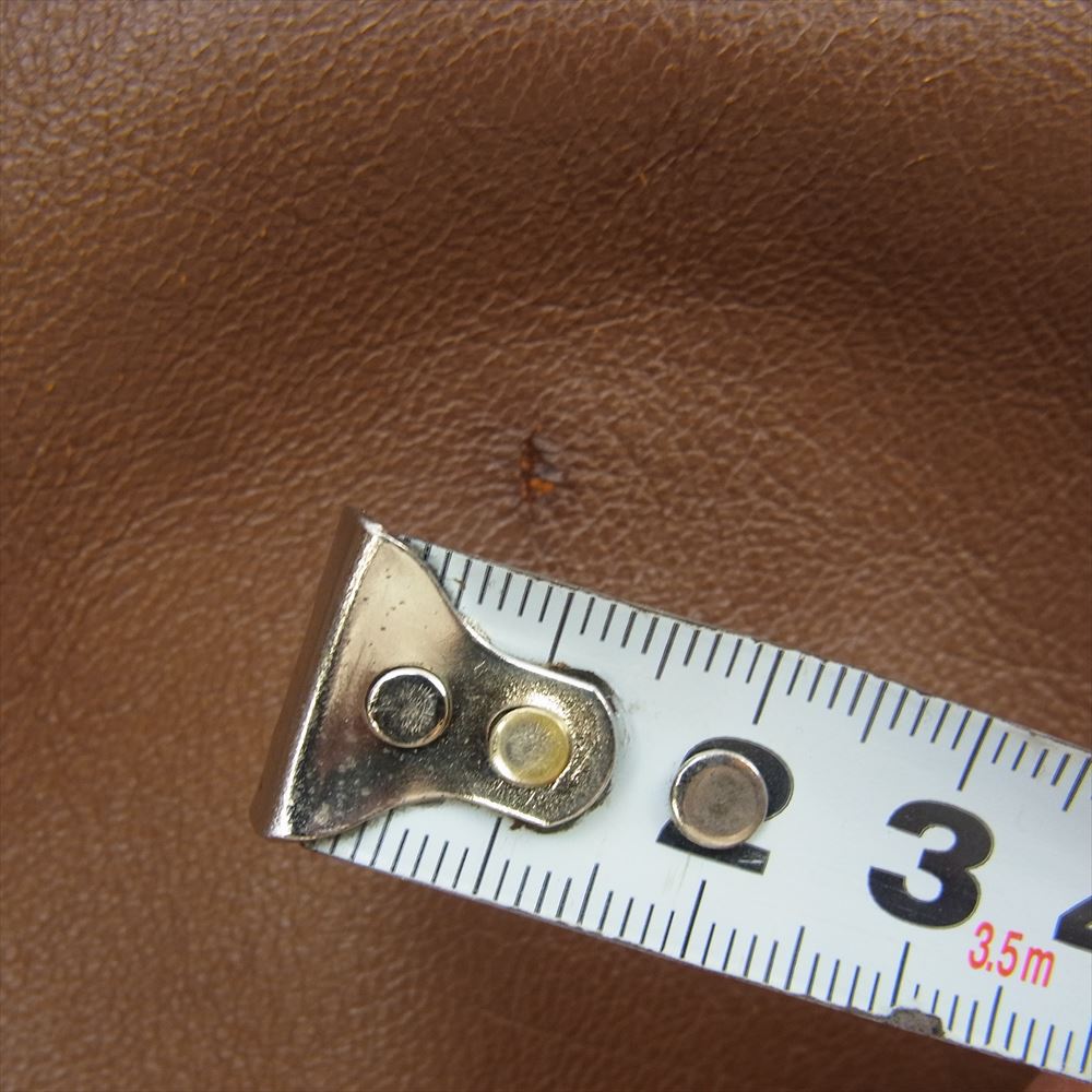 The REAL McCOY'S ザリアルマッコイズ 実名復刻 A-2 CABLE RAINCOAT ケーブル レインコート レザー ジャケット ブラウン系 34【中古】