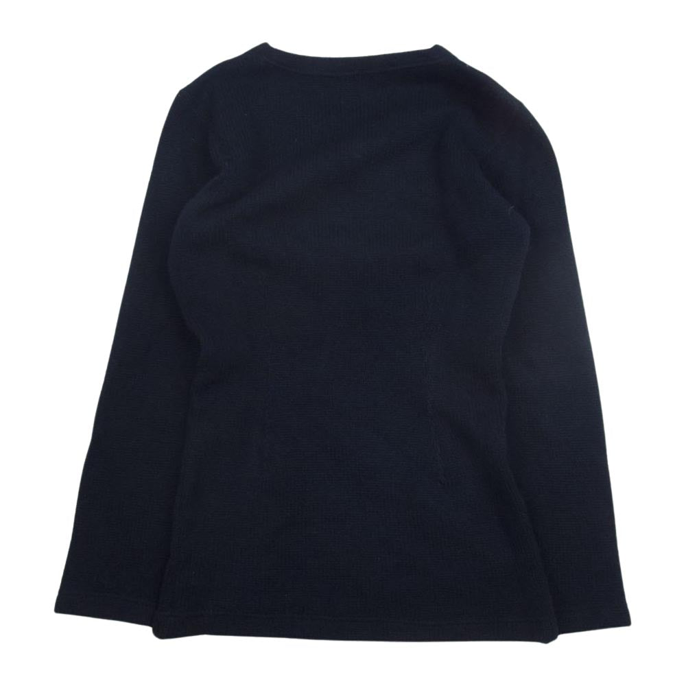 COMME des GARCONS コムデギャルソン indigo ウール クルーネック ニット セーター ネイビー系【中古】