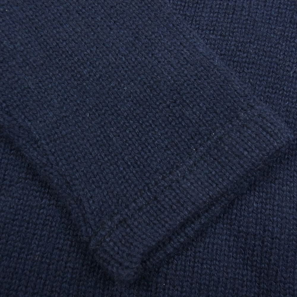COMME des GARCONS コムデギャルソン indigo ウール クルーネック ニット セーター ネイビー系【中古】
