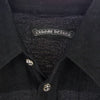 CHROME HEARTS クロムハーツ（原本無） 2211-304-4884 国内正規品 BSフレアボタン クロス レザーパッチ付き シルク 長袖 シャツ ブラック系 M【中古】