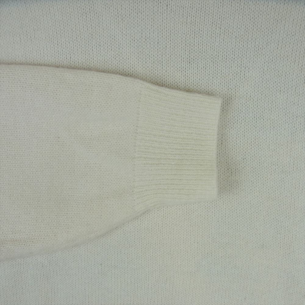 STUSSY ステューシー 117185 8 Ball Brushed Mohair Sweater モヘア混 バックプリント 長袖 ニット セーター オフホワイト系 L【中古】