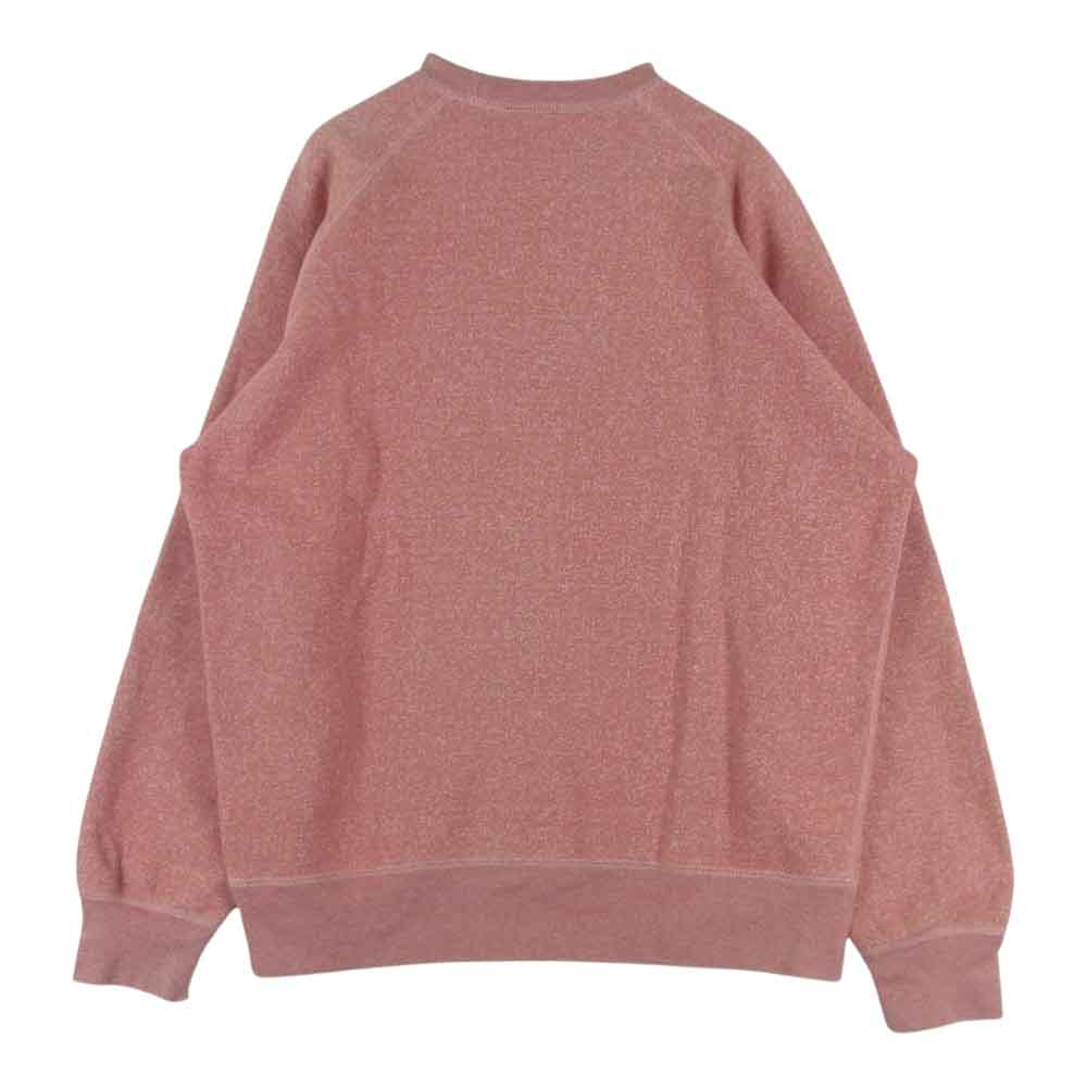 Supreme シュプリーム COLLEGIATE CREW ラグラン 霜降り ロゴ スウェット トレーナー カナダ製 ピンク系 M【中古】