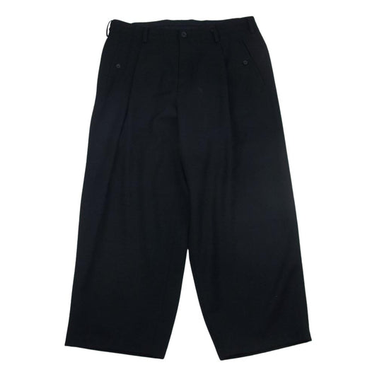 Yohji Yamamoto POUR HOMME ヨウジヤマモトプールオム 21AW HX-P20-103 N-1 タック アーミー ギャバジン ウール 中太 紐 パンツ ブラック系 2【中古】