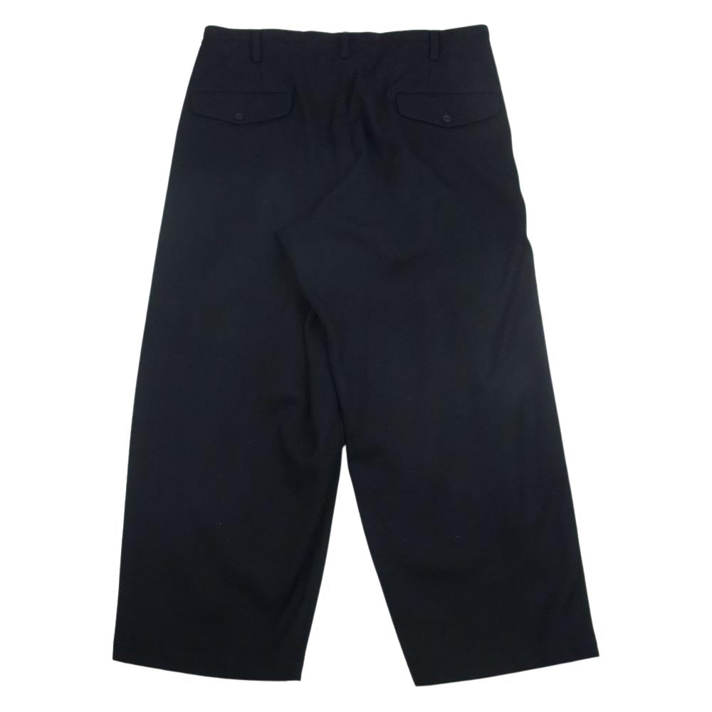 Yohji Yamamoto POUR HOMME ヨウジヤマモトプールオム 21AW HX-P20-103 N-1 タック アーミー ギャバジン ウール 中太 紐 パンツ ブラック系 2【中古】