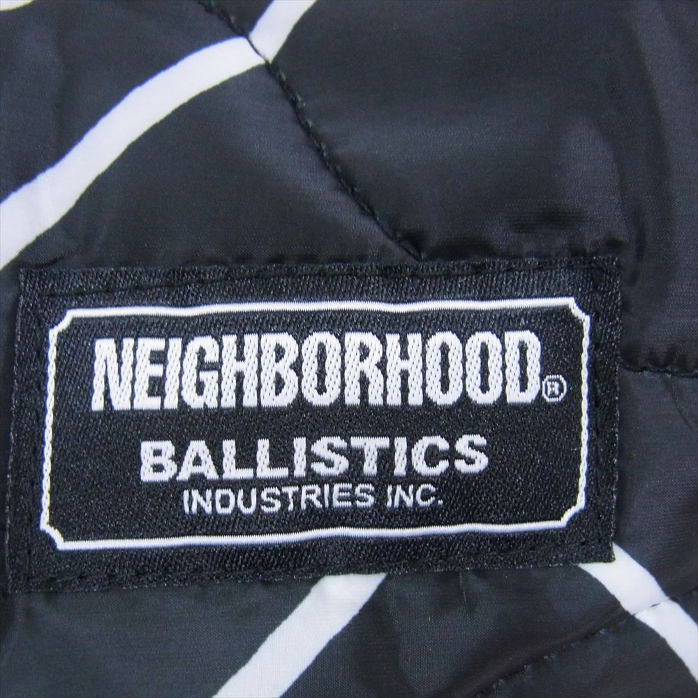 NEIGHBORHOOD ネイバーフッド BSPC-NH02 × BALLISTICS バリスティックス NH QUILT BLANKET キルティング キルト ロゴ 総柄 ブランケット ポンチョ ブラック系【中古】