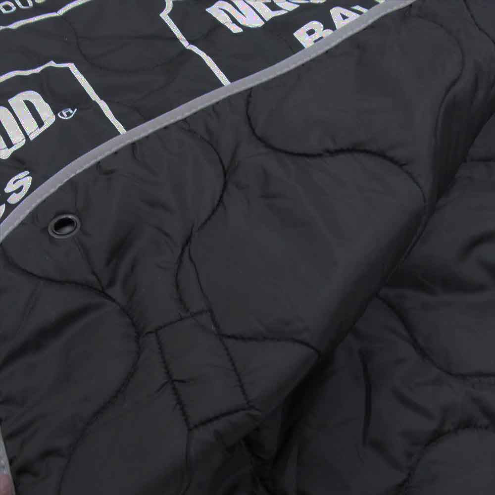 NEIGHBORHOOD ネイバーフッド BSPC-NH02 × BALLISTICS バリスティックス NH QUILT BLANKET キルティング キルト ロゴ 総柄 ブランケット ポンチョ ブラック系【中古】