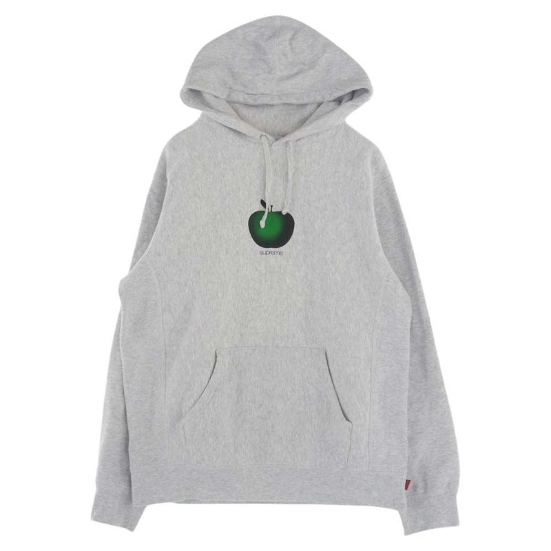 Supreme シュプリーム 19SS Apple Hooded Sweatshirt アップル フーデッド スウェット シャツ プルオーバー パーカー グレー系 M【中古】