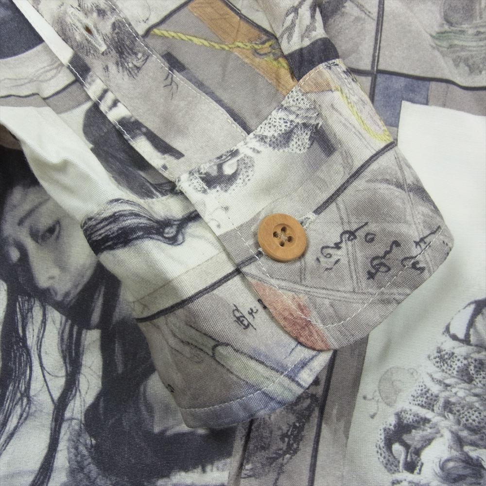 WACKO MARIA ワコマリア HAWAIIAN SHIRT L/S 晴雨緊縛図 総柄 レーヨン 長袖 アロハ シャツ マルチカラー系 M【中古】