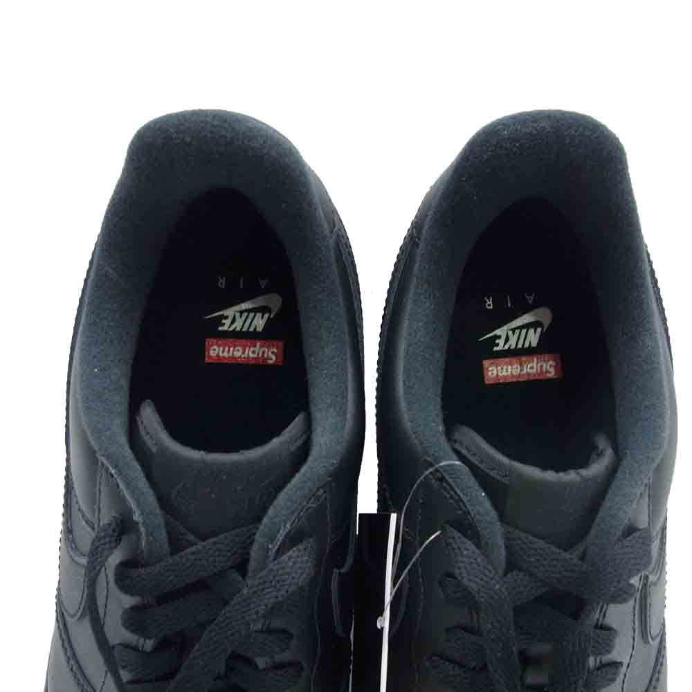 Supreme シュプリーム CU9225-001 NIKE AIR FORCE 1 ナイキ エアフォース ワン ロー ブラック系 US9【極上美品】【中古】
