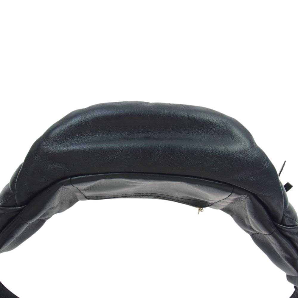 KADOYA カドヤ レザー キルティング ウエスト バッグ ブラック系【中古】