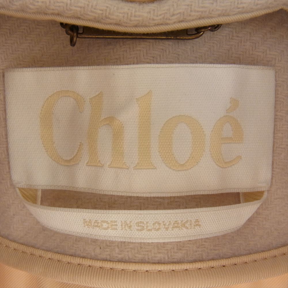 Chloe クロエ 16AMA30-16A072 ハーフ ウール コート ネックライナー付き ライトベージュ系 42【中古】