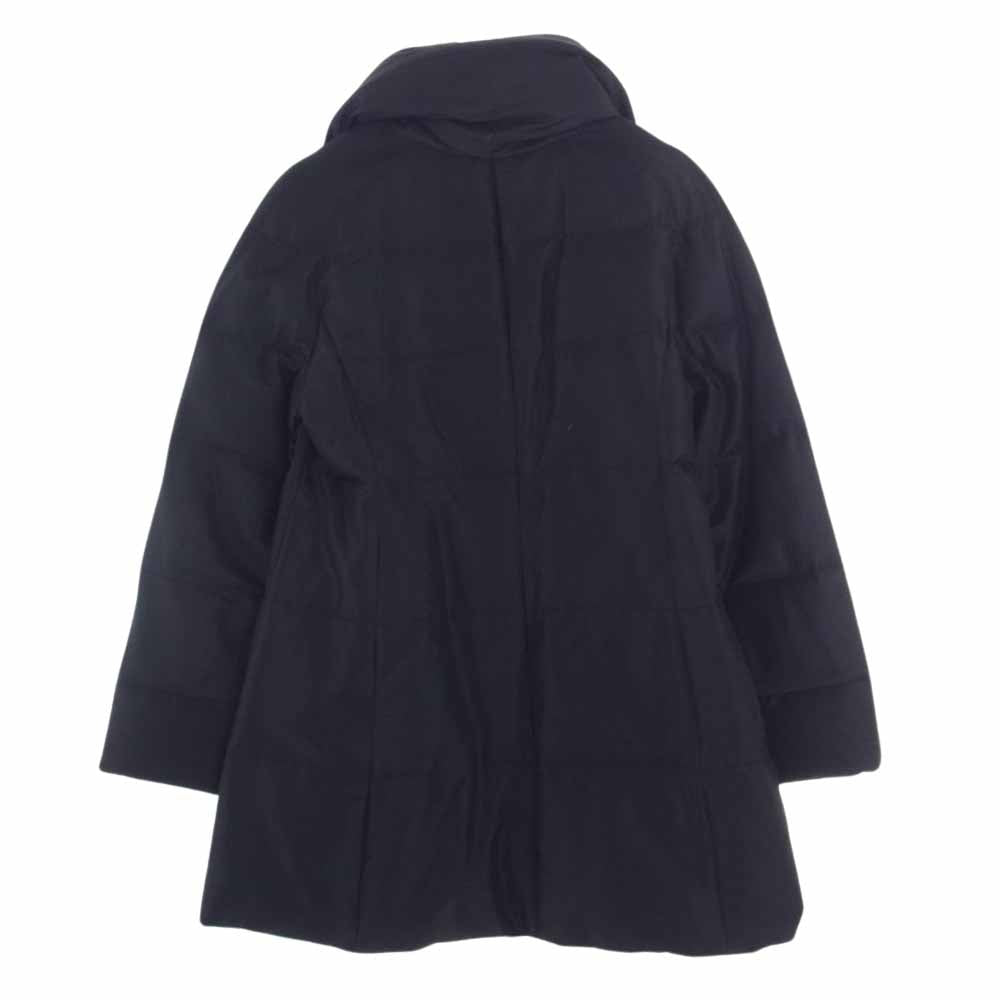 LEONARD レオナール 368181 シルク混 ダウン コート ジャケット 内総柄 フラワー 花柄 ブラック系 42【極上美品】【中古】