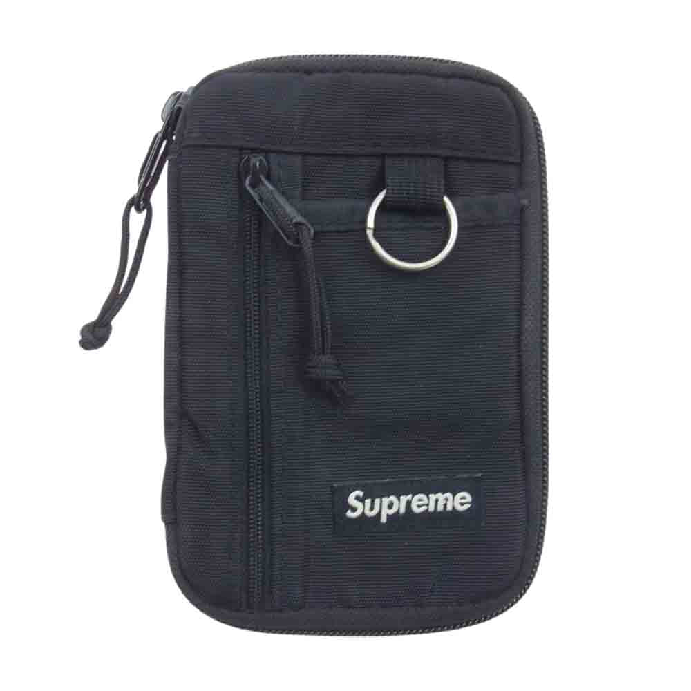 Supreme シュプリーム 19AW Small ZIP POUCH スモール ジップ ポーチ ブラック系【中古】