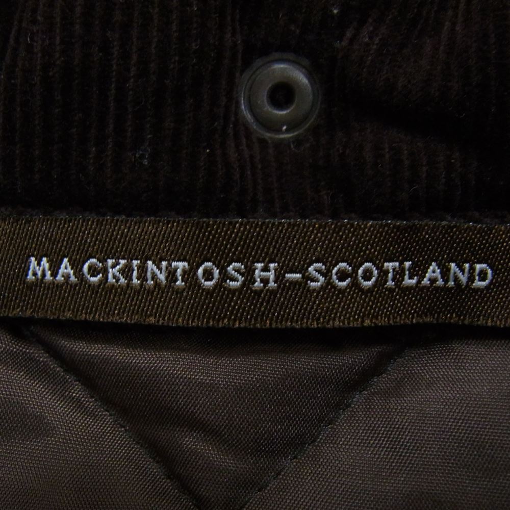 Mackintosh マッキントッシュ 襟コーデュロイ 切替 キルティング コート ブラウン系 36【中古】