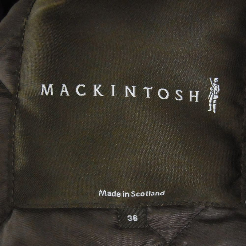 Mackintosh マッキントッシュ 襟コーデュロイ 切替 キルティング コート ブラウン系 36