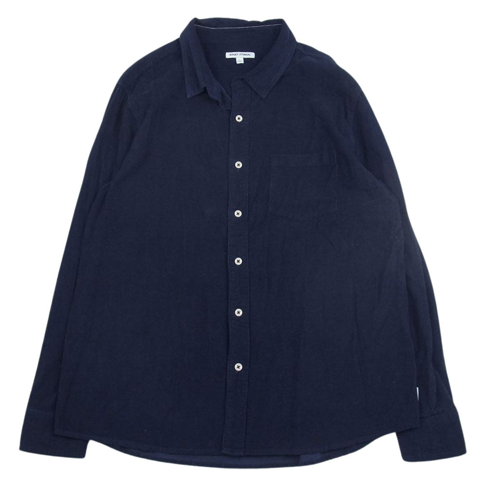 バンクスジャーナル コーデュロイ 長袖 シャツ ネイビー系 L【中古】