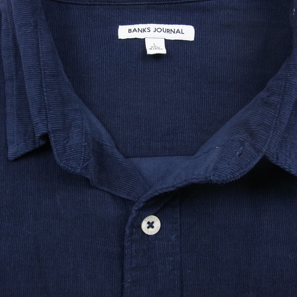 バンクスジャーナル コーデュロイ 長袖 シャツ ネイビー系 L【中古】