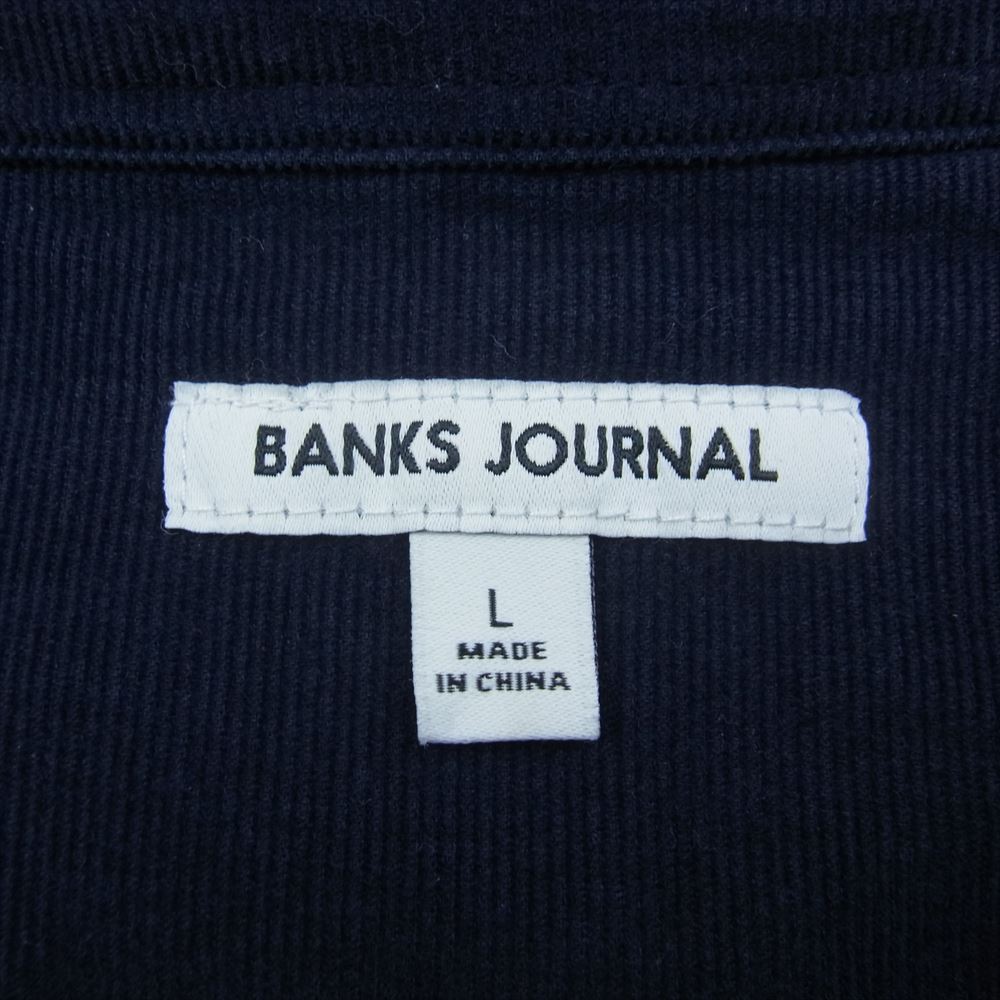 バンクスジャーナル コーデュロイ 長袖 シャツ ネイビー系 L【中古】