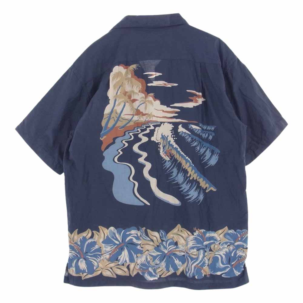 patagonia パタゴニア 52538 pataloha パタロハ ハワイアン アロハシャツ オープンカラー 半袖 シャツ ネイビー ネイビー系 S【中古】