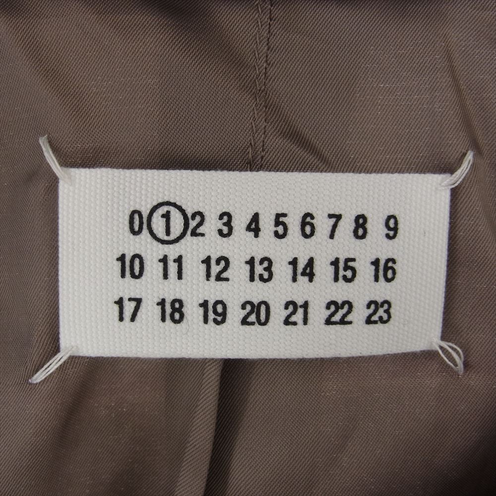 MAISON MARGIELA メゾンマルジェラ 22SS S51AA0308 1ライン 四つタグ オーバーサイズ チェック ウール チェスターコート ブラウン系 36【中古】