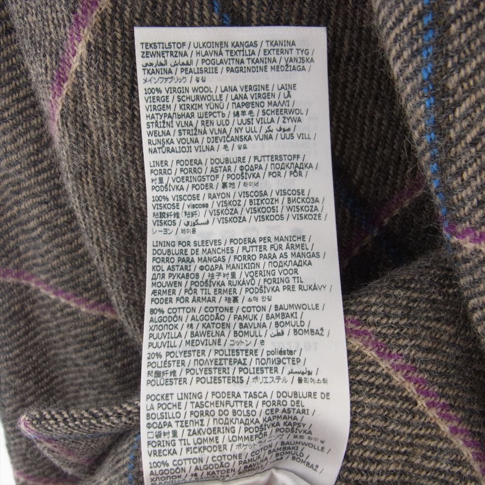MAISON MARGIELA メゾンマルジェラ 22SS S51AA0308 1ライン 四つタグ オーバーサイズ チェック ウール チェスターコート ブラウン系 36【中古】