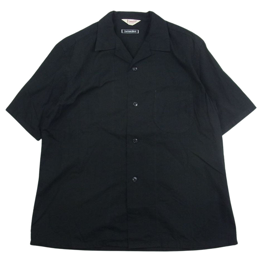 キャプテンズヘルム TOWNCRAFT 半袖 キューバ シャツ ブラック系 XL【中古】