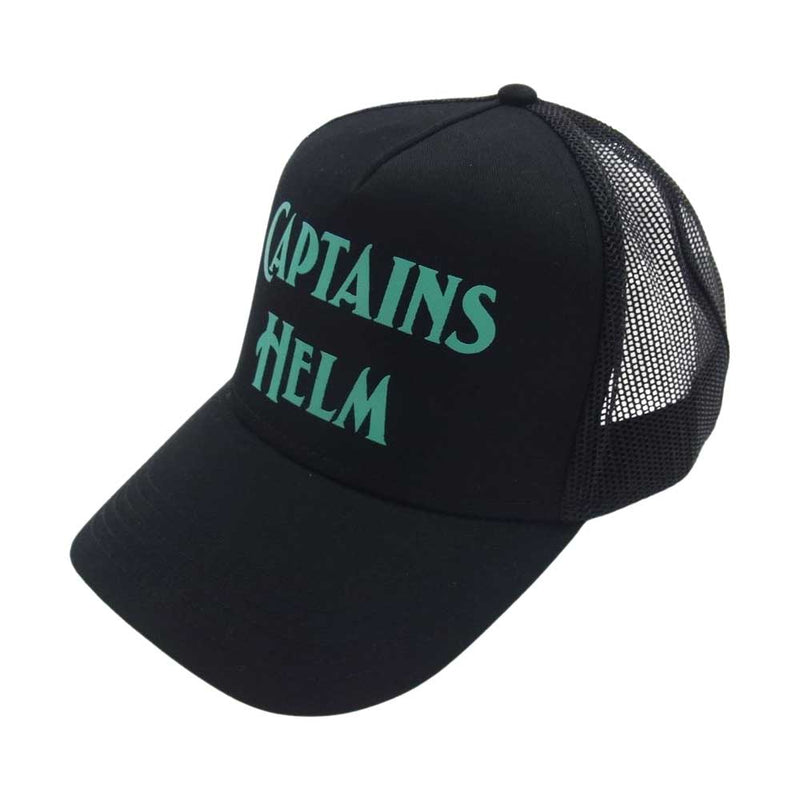 キャプテンズヘルム LOGO MESH CAP メッシュ ロゴ キャップ 帽子 ブラック ブラック系【中古】