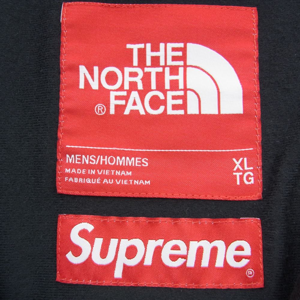 Supreme シュプリーム 18AW The North Face Leather Mountain Parka ノースフェイス レザー マウンテン パーカー ジャケット ブラック系 XL【中古】