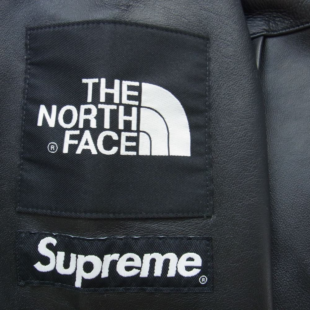 Supreme シュプリーム 18AW The North Face Leather Mountain Parka ノースフェイス レザー マウンテン パーカー ジャケット ブラック系 XL【中古】