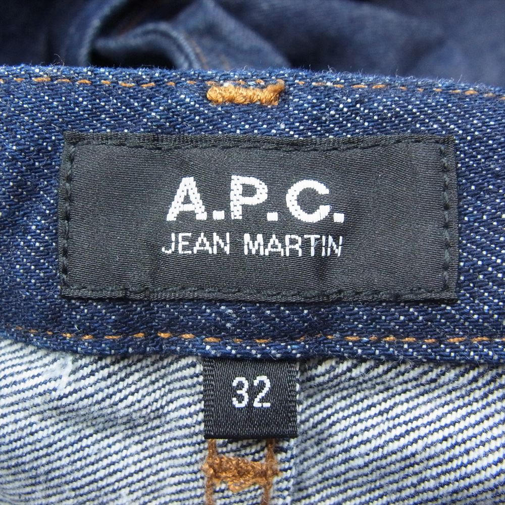 A.P.C. アーペーセー 22E2-COEVN-H09121 jean martin 5P 5ポケット ジップフライ デニムパンツ ジーンズ インディゴブルー系 32【中古】
