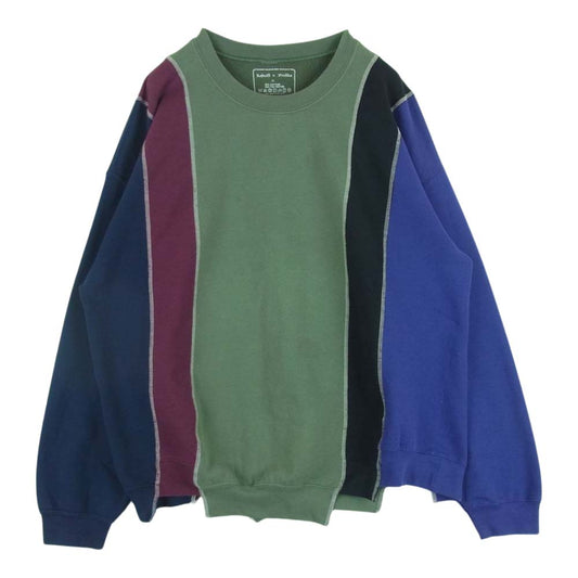 Needles ニードルス Rebuild by Needles リビルドバイニードルズ REMAKE リメイク 再構築 クルーネック スウェット トレーナー マルチカラー系 XL【中古】
