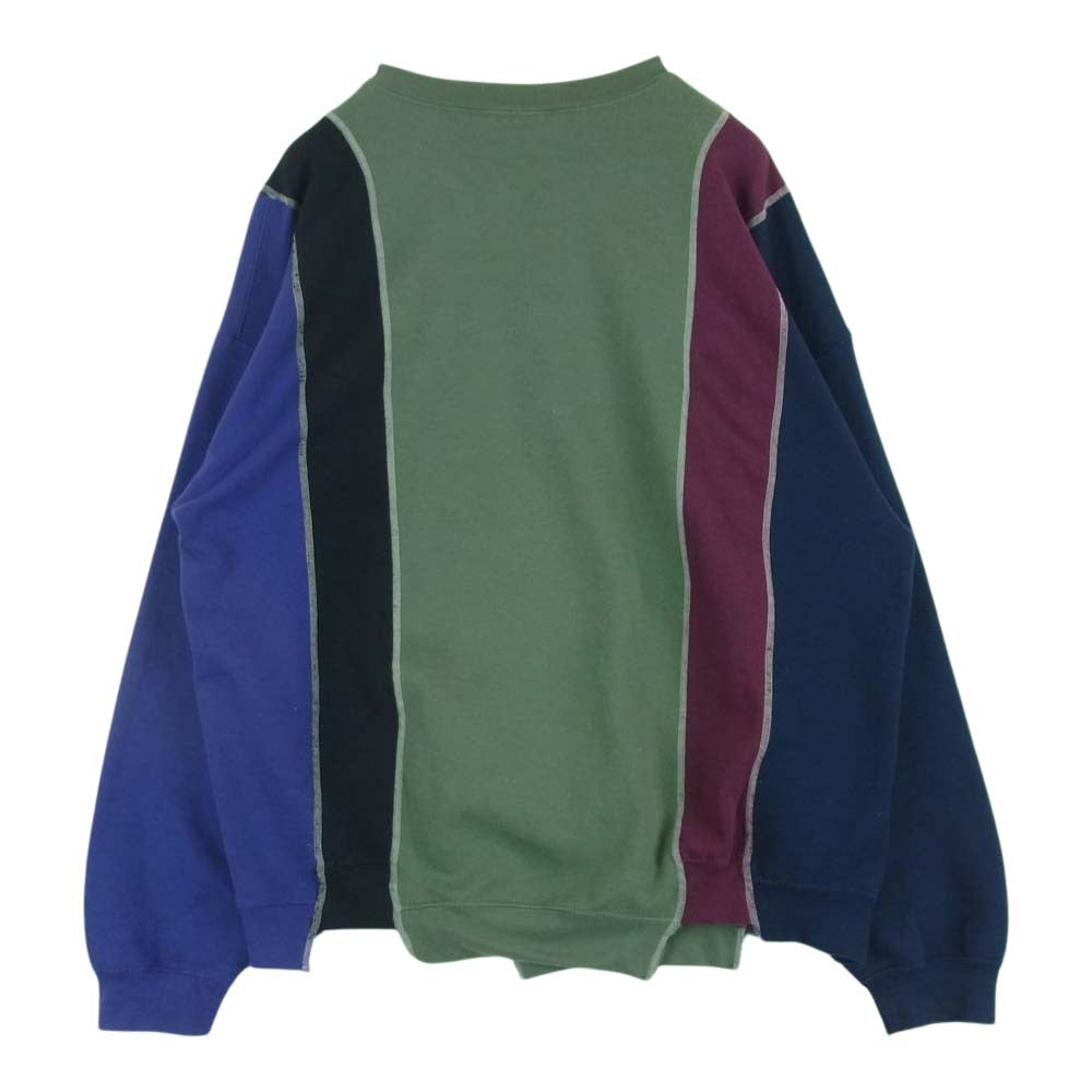 Needles ニードルス Rebuild by Needles リビルドバイニードルズ REMAKE リメイク 再構築 クルーネック スウェット トレーナー マルチカラー系 XL【中古】