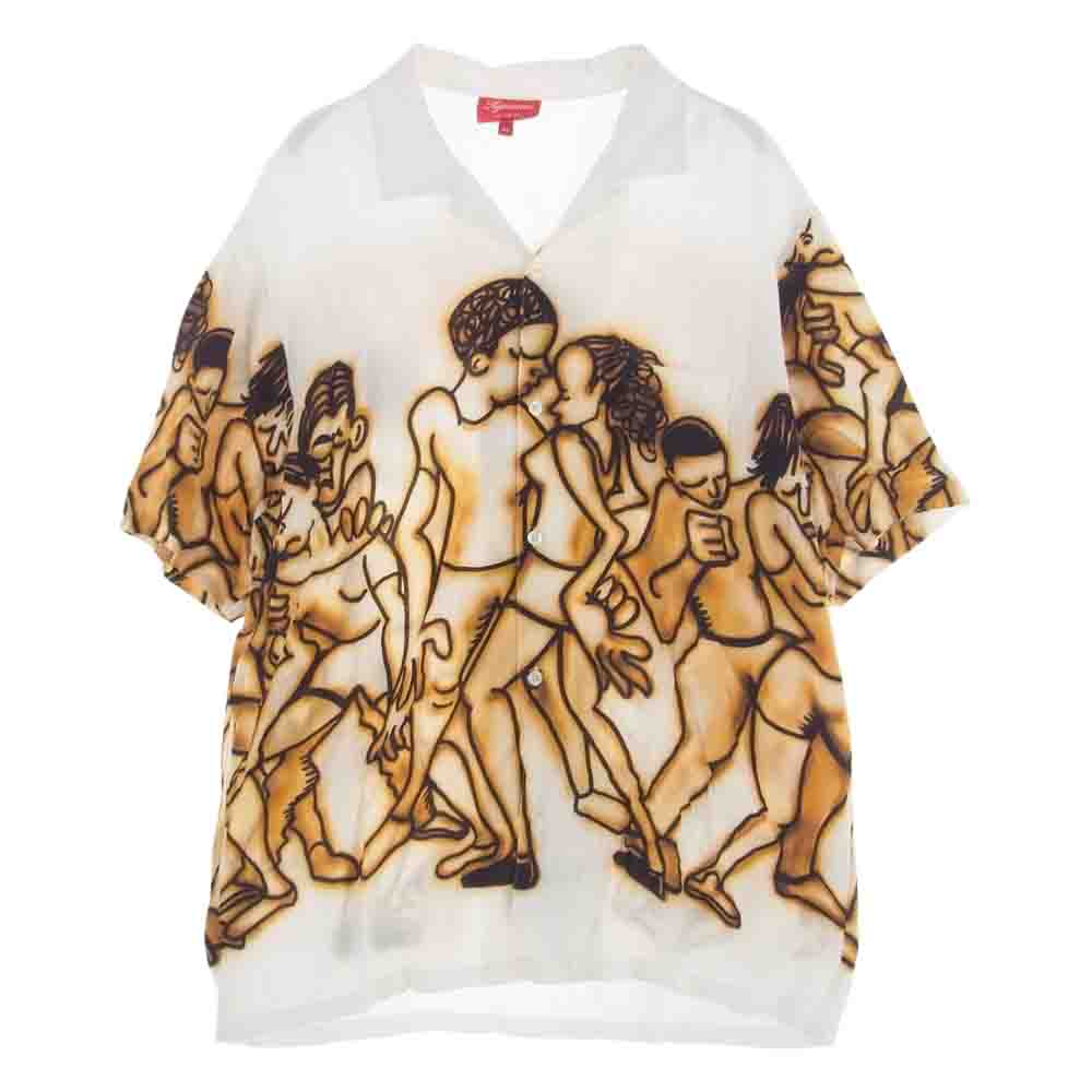 Supreme シュプリーム 21SS Dancing Rayon S/S Shirt ダンシング レーヨン 半袖 シャツ マルチカラー系 XL【中古】