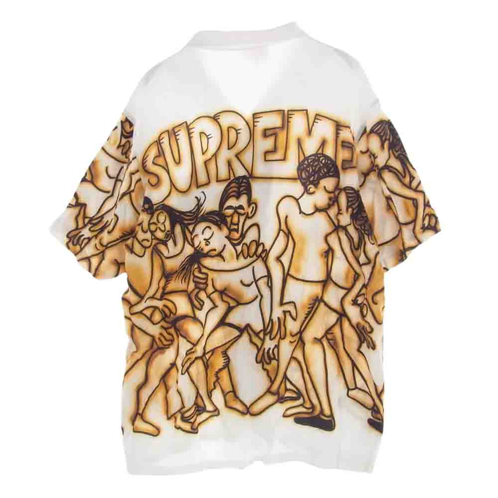 Supreme シュプリーム 21SS Dancing Rayon S/S Shirt ダンシング レーヨン 半袖 シャツ マルチカラー系 XL【中古】