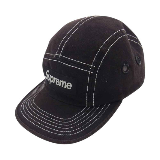 Supreme シュプリーム 22SS  2-Tone Twill Camp Cap ツイル キャンプ キャップ ボックスロゴ 帽子 ブラック系【中古】