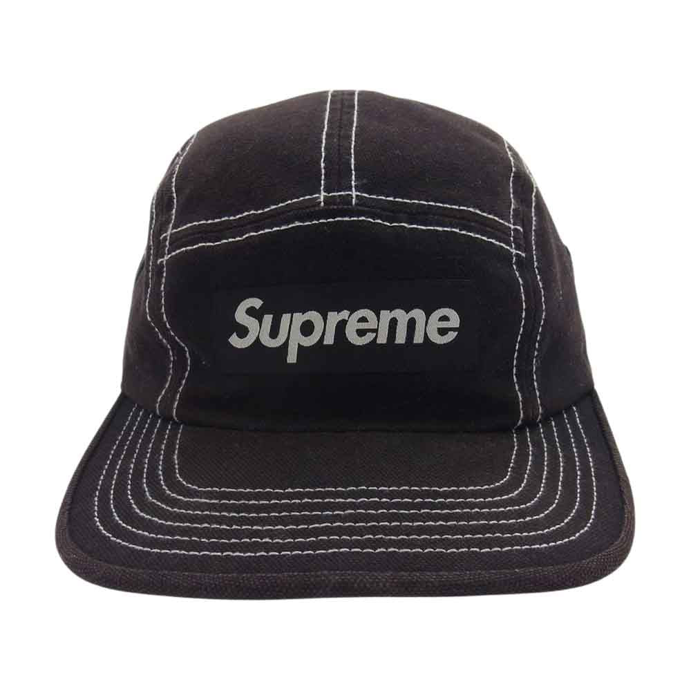 Supreme シュプリーム 22SS  2-Tone Twill Camp Cap ツイル キャンプ キャップ ボックスロゴ 帽子 ブラック系【中古】