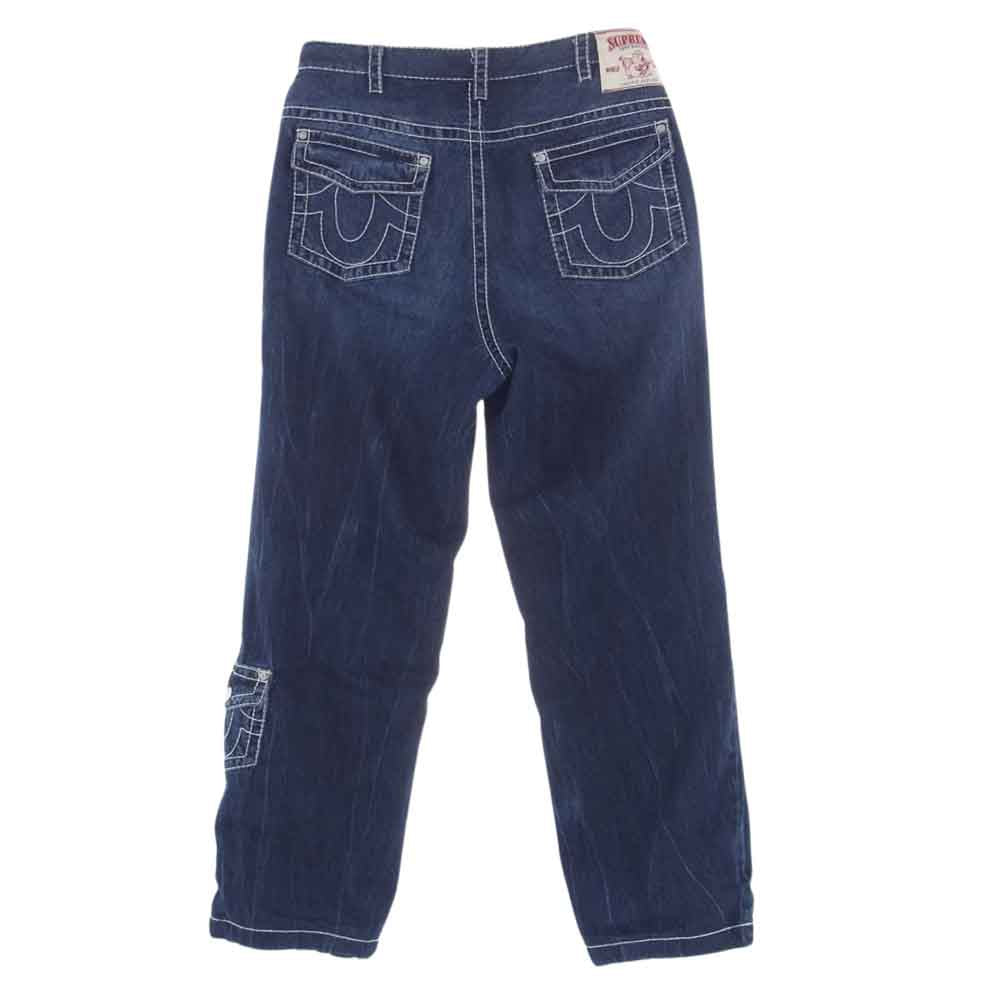 Supreme シュプリーム 22AW × True Religion トゥルーレリジョン GORE-TEX Pant ゴアテックス デニム イージー リブ パンツ インディゴブルー系 M【中古】