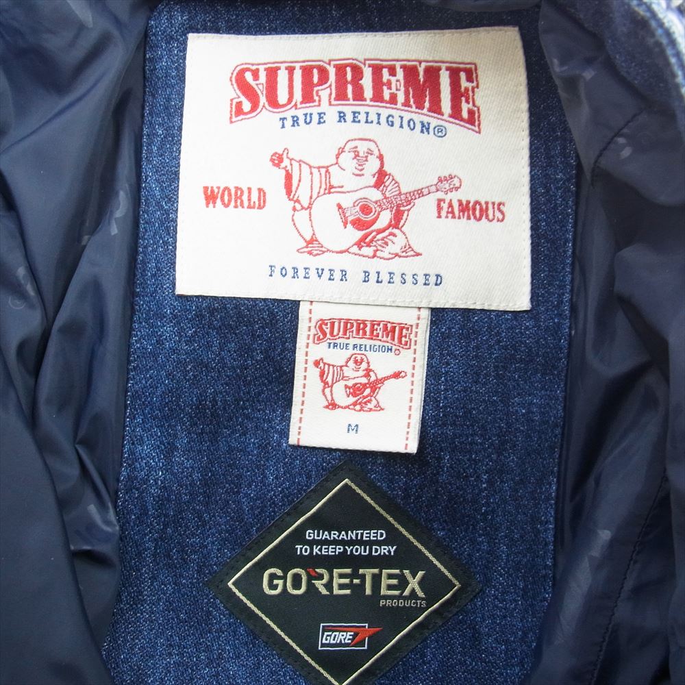 Supreme シュプリーム 22AW × True Religion トゥルーレリジョン GORE-TEX Pant ゴアテックス デニム イージー リブ パンツ インディゴブルー系 M【中古】
