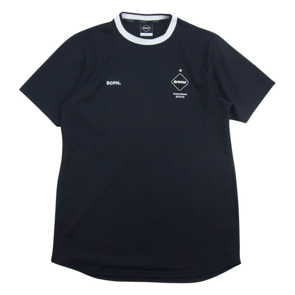 F.C.R.B. エフシーアールビー 17SS FCRB-178013 S/S TRAINING TOP トレーニング トップ ロゴ プリント ジャージ Tシャツ ブラック系 S【中古】