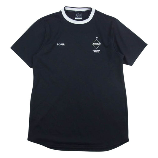 F.C.R.B. エフシーアールビー 17SS FCRB-178013 S/S TRAINING TOP トレーニング トップ ロゴ プリント ジャージ Tシャツ ブラック系 S【中古】